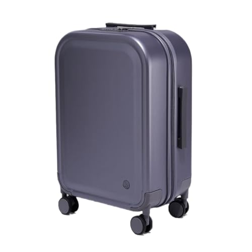Reisebedarf Gepäck Aluminiumrahmen Metallwinkel Universalrad Passwort Starker und langlebiger Koffer für Männer und Frauen Leichter Koffer, Gray, 24IN von YGDYFDC