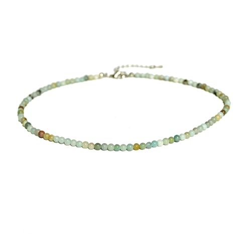 YGLINE Halskette mit Naturstein-Perlen für Frauen, handgefertigter Schmuck, Geschenke für sie, one size, Stein, Kein Edelstein von YGLINE
