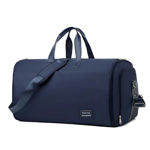 Foldable Gym Fitness Shoulder Bag Suitcase Western-Style Clothes Storage Bags Waterproof Training Yoga Women Crossbody(Deep Blue) von YGMNQAL