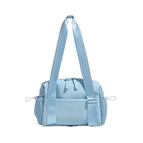 Gym Bag Waterproof Sports Fitness Large Capacity Handbag Tote Duffle Nylon Multifunctional Storage Women Bags(Blue) von YGMNQAL