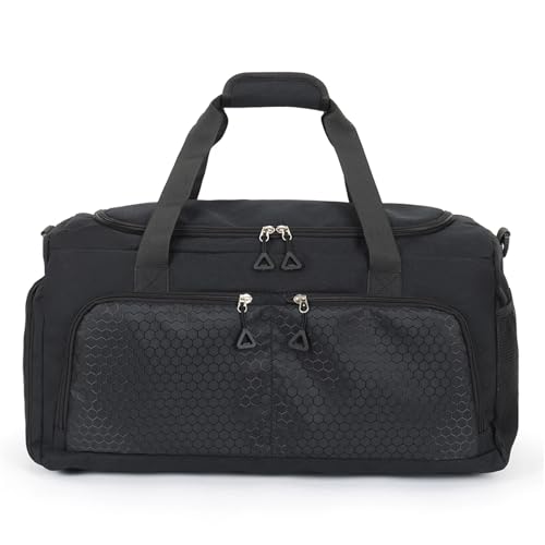 Travel Bag with Shoes Compartment Sports Carry On Weekender for Women and Men for Workout Sport(Black) von YGMNQAL