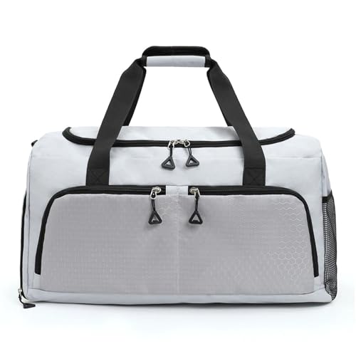 Travel Bag with Shoes Compartment Sports Carry On Weekender for Women and Men for Workout Sport(Grey) von YGMNQAL