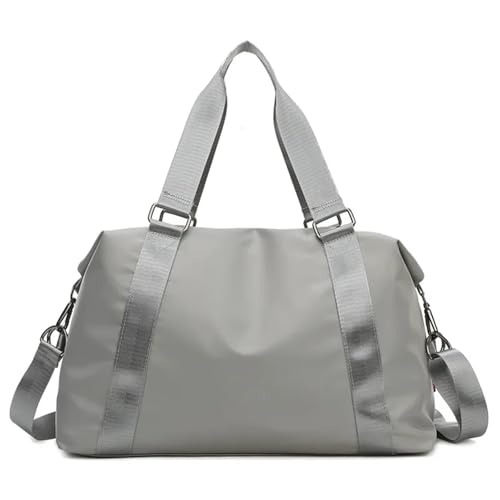 Women's Large Travel Bag Multi-Functional Tote Handbags Nylon Waterproof Shoulder Women Wet Dry Pockets Gym(Grey Small) von YGMNQAL