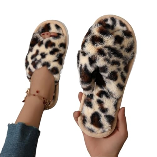 YGMNQAL Frauen Hausschuhe Offene Zehen Hausschuhe Frauen Indoor Licht Warme Plüsch Hause Frau(Yellow,38-39) von YGMNQAL