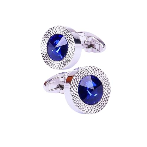 YGMNQAL Manschettenknöpfe Blaue Kegel-Manschettenknöpfe for Herren, klassischer prismatischer Manschettenknopf, konische Manschettenknöpfe for Herrenhemd von YGMNQAL