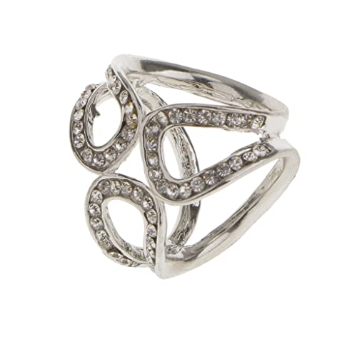 YGNJH Schalsringe, Schalsringe, Seidenschal-Clip, Knopf, Schal-Schnalle, Strass-Schal-Ring, Schnalle, Schiebe-Clip, Schal, Schmuck, Silber (B, Einheitsgröße) (Color : A) von YGNJH