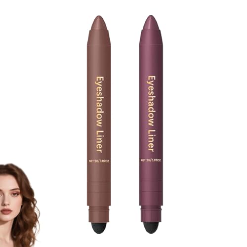 2-in-1-Eyeliner-Lidschatten, Lidschatten-Kreidestift, Creme-Textmarker, 2-in-1-Augen-Make-up, Eyeliner + Lidschatten, wischfest und wasserfest, gleitet sanft für leuchtende Farben (A) von YGSIKY