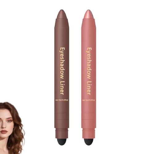 2-in-1-Eyeliner-Lidschatten, Lidschatten-Kreidestift, Creme-Textmarker, 2-in-1-Augen-Make-up, Eyeliner + Lidschatten, wischfest und wasserfest, gleitet sanft für leuchtende Farben (F) von YGSIKY
