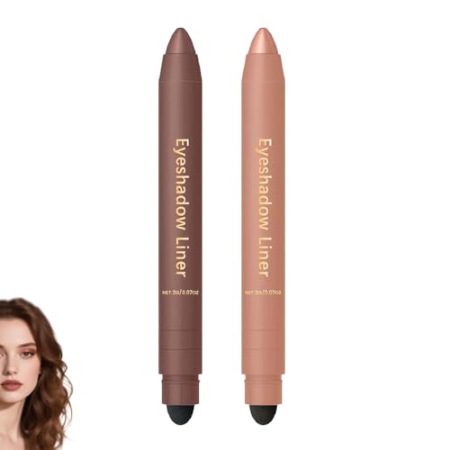 2-in-1-Eyeliner-Lidschatten, Lidschatten-Kreidestift, Creme-Textmarker, 2-in-1-Augen-Make-up, Eyeliner + Lidschatten, wischfest und wasserfest, gleitet sanft für leuchtende Farben (I) von YGSIKY
