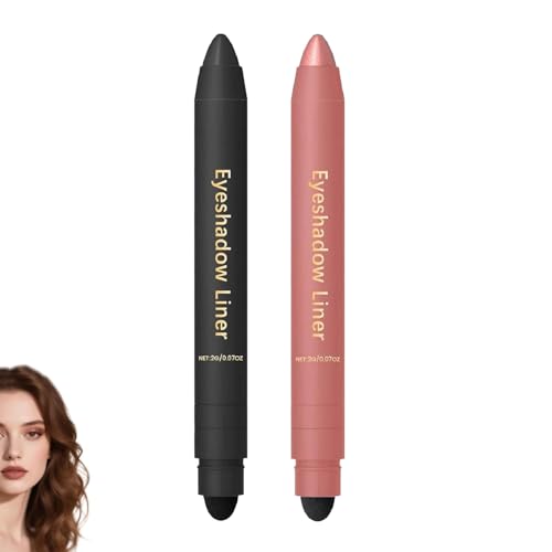 2-in-1-Eyeliner-Lidschatten, Lidschatten-Kreidestift, Creme-Textmarker, 2-in-1-Augen-Make-up, Eyeliner + Lidschatten, wischfest und wasserfest, gleitet sanft für leuchtende Farben (J) von YGSIKY