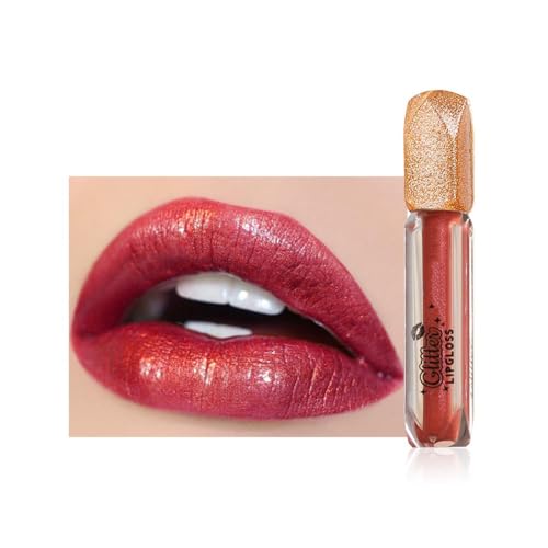 Matter glitzernder flüssiger Lippenstift mit Lipgloss, wasserfester funkelnd-glänzender Lippenstift, lang anhaltender, funkelnd-glänzender Lipgloss für Teenager und Frauen (05#) von YGSIKY
