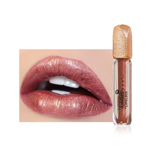Matter glitzernder flüssiger Lippenstift mit Lipgloss, wasserfester funkelnd-glänzender Lippenstift, lang anhaltender, funkelnd-glänzender Lipgloss für Teenager und Frauen (06#) von YGSIKY