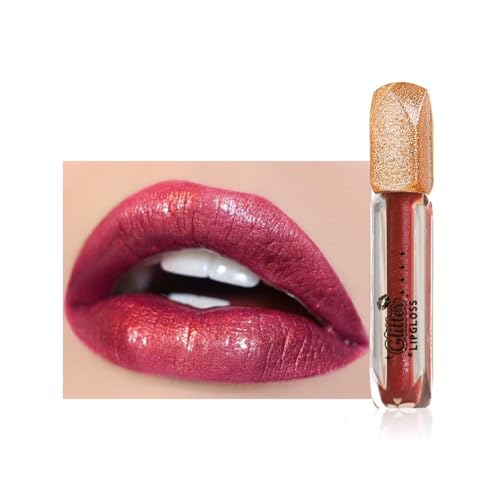 Matter glitzernder flüssiger Lippenstift mit Lipgloss, wasserfester funkelnd-glänzender Lippenstift, lang anhaltender, funkelnd-glänzender Lipgloss für Teenager und Frauen (07#) von YGSIKY