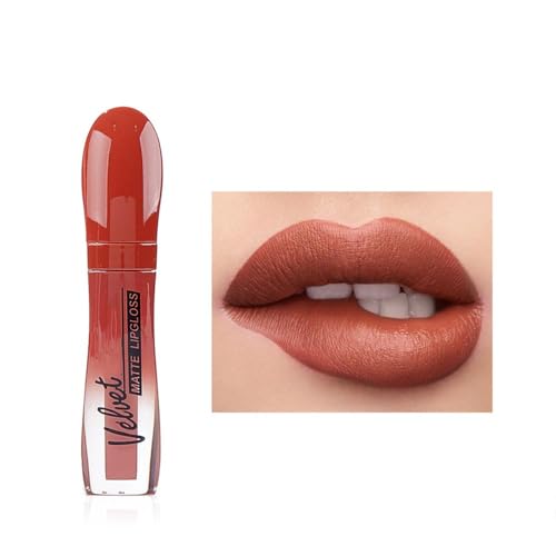 Mattierter Lippenstift, Lipgloss langanhaltender feuchtigkeitsspendender, samtiger Lippenlippenstift, klebt nicht an der Tasse, lichtecht, wasserfest, Lippenstift-Make-up für Frauen (803) von YGSIKY