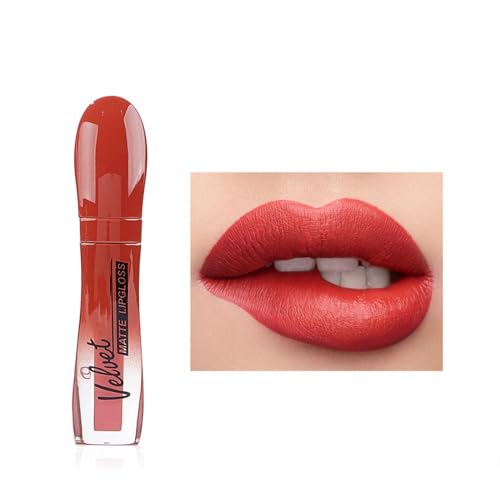 Mattierter Lippenstift, Lipgloss langanhaltender feuchtigkeitsspendender, samtiger Lippenlippenstift, klebt nicht an der Tasse, lichtecht, wasserfest, Lippenstift-Make-up für Frauen (806) von YGSIKY