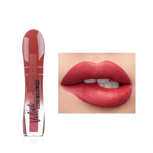 Mattierter Lippenstift, Lipgloss langanhaltender feuchtigkeitsspendender, samtiger Lippenlippenstift, klebt nicht an der Tasse, lichtecht, wasserfest, Lippenstift-Make-up für Frauen (807) von YGSIKY