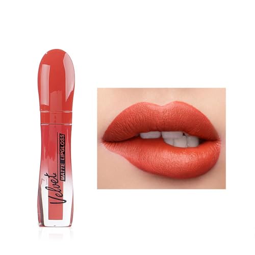 Mattierter Lippenstift, Lipgloss langanhaltender feuchtigkeitsspendender, samtiger Lippenlippenstift, klebt nicht an der Tasse, lichtecht, wasserfest, Lippenstift-Make-up für Frauen (808) von YGSIKY