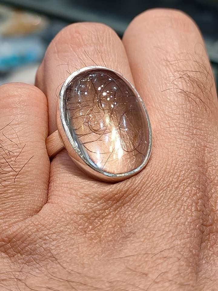 Natürlicher Durr-E-Najaf Edelstein in Handgefertigtem 925 Sterling Silber Ring Für Männer & Frauen von YGemznJewelry