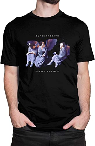 Bl-ack Sab-Bath Heaven and Hell Novelty Men's T-Shirt Round Neck Short Sleeve Tshirts Hemden(Small) von YHA35AA