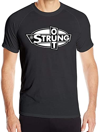 Men's Strung Out Logo Quick Drying Wicking Short Sleeve Athletic Shirt Hemden(Large) von YHA35AA