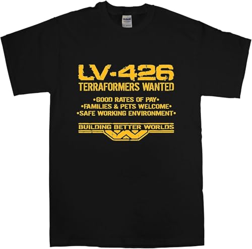 Mens Inspired by Aliens - Lv-426 Terraformers Wanted - Black - XXX-Large Hemden(X-Large) von YHA35AA