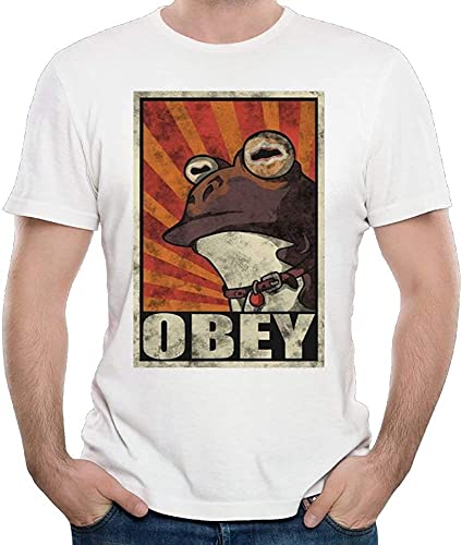 Mens T-Shirts-Classic Funny Frog Obey Hypnotoad White Hemden(Medium) von YHA35AA