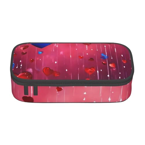 YHBLYKXP Abstrakte Herz-bedruckte große Kapazität Bürobox, Schreibwaren-Organizer, Büro-Kosmetiktasche von YHBLYKXP