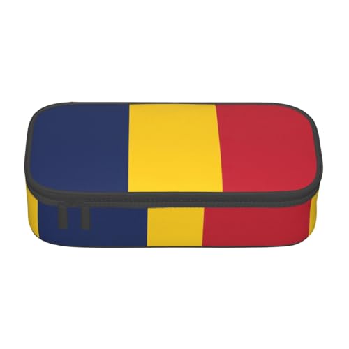 YHBLYKXP Aufbewahrungstasche mit Flagge des Tschads, großes Fassungsvermögen, Reisebürobedarf, Make-up-Tasche, Schreibtisch-Organizer mit, Schwarz, One Size, Prägnant von YHBLYKXP