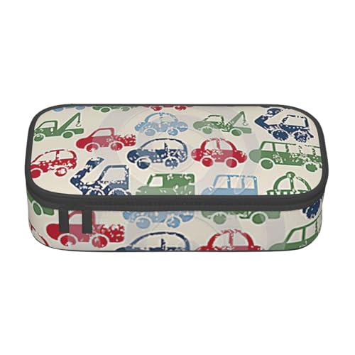 YHBLYKXP Auto Bedruckte Große Kapazität Bürobox Schreibwaren Organizer Büro Kosmetiktasche Schwarz BD004 von YHBLYKXP