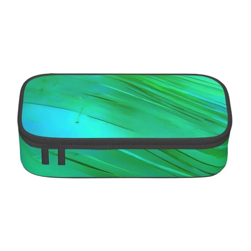 YHBLYKXP Blaugrünes Muster, bedruckt, große Kapazität, Bürobox, Schreibwaren-Organizer, Büro-Kosmetiktasche von YHBLYKXP