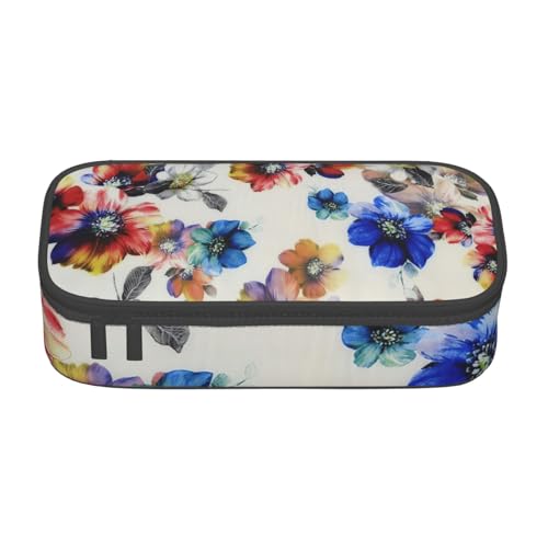 YHBLYKXP Bürobox mit Blumendruck, großes Fassungsvermögen, Büro-Organizer, Büro-Kosmetiktasche von YHBLYKXP