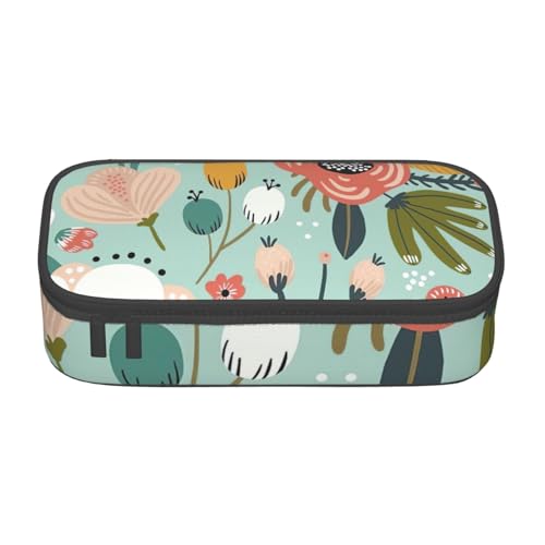 YHBLYKXP Bürobox mit Blumendruck, großes Fassungsvermögen, Schreibwaren-Organizer, Büro-Kosmetiktasche von YHBLYKXP
