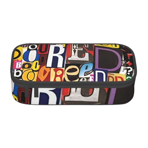 YHBLYKXP Bürobox mit Buchstaben und Zahlen, bedruckt, große Kapazität, Büro-Organizer, Büro-Kosmetiktasche von YHBLYKXP