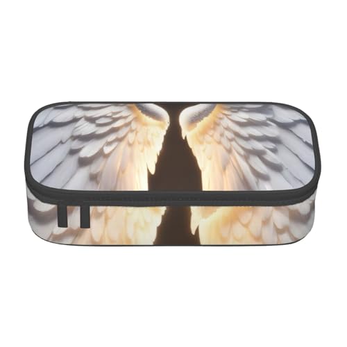 YHBLYKXP Bürobox mit Engelsflügel-Motiv, bedruckt, große Kapazität, Schreibwaren-Organizer, Büro-Kosmetiktasche von YHBLYKXP