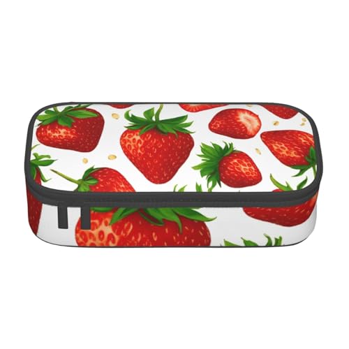 YHBLYKXP Bürobox mit Erdbeermotiv, großes Fassungsvermögen, Schreibwaren-Organizer, Büro-Kosmetiktasche von YHBLYKXP