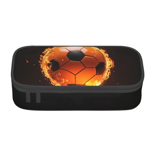YHBLYKXP Bürobox mit Fußballdruck, großes Fassungsvermögen, Schreibwaren-Organizer, Büro-Kosmetiktasche von YHBLYKXP