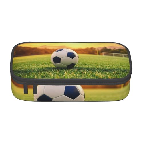 YHBLYKXP Bürobox mit Fußballdruck, großes Fassungsvermögen, Schreibwaren-Organizer, Büro-Kosmetiktasche von YHBLYKXP