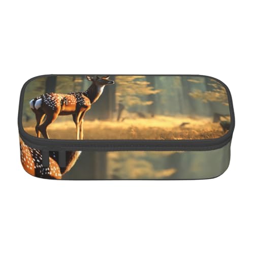 YHBLYKXP Bürobox mit Hirschmotiv, großes Fassungsvermögen, Schreibwaren-Organizer, Büro-Kosmetiktasche von YHBLYKXP