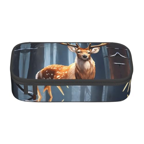 YHBLYKXP Bürobox mit Hirschmotiv, großes Fassungsvermögen, Schreibwaren-Organizer, Büro-Kosmetiktasche von YHBLYKXP