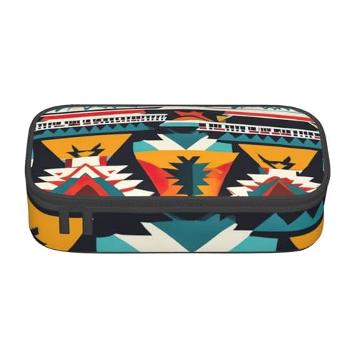 YHBLYKXP Bürobox mit Indianer-Muster, bedruckt, großes Fassungsvermögen, Schreibwaren-Organizer, Büro-Kosmetiktasche von YHBLYKXP