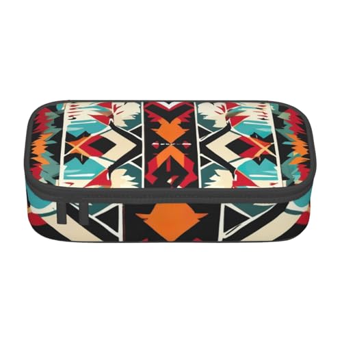 YHBLYKXP Bürobox mit Indianer-Muster, bedruckt, großes Fassungsvermögen, Schreibwaren-Organizer, Büro-Kosmetiktasche von YHBLYKXP