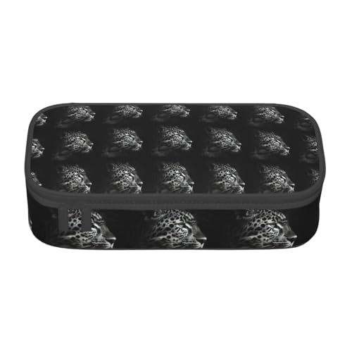 YHBLYKXP Bürobox mit Leopardenmuster, großes Fassungsvermögen, Schreibwaren-Organizer, Büro-Kosmetiktasche von YHBLYKXP