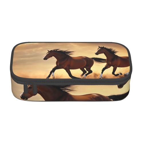 YHBLYKXP Bürobox mit Pferdestreifenmuster, bedruckt, großes Fassungsvermögen, Schreibwaren-Organizer, Büro-Kosmetiktasche von YHBLYKXP