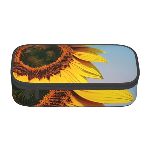 YHBLYKXP Bürobox mit Sonnenblumen-Motiv, bedruckt, großes Fassungsvermögen, Schreibwaren-Organizer, Büro-Kosmetiktasche von YHBLYKXP