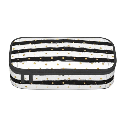 YHBLYKXP Bürobox mit Tinte und goldfarbenen Punkten, bedruckt, großes Fassungsvermögen, Büro-Organizer, Büro-Kosmetiktasche von YHBLYKXP