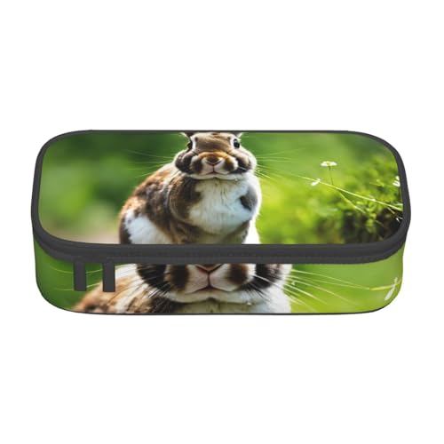 YHBLYKXP Bunny Rabbits bedruckte große Kapazität Bürobox Schreibwaren Organizer Büro Kosmetiktasche von YHBLYKXP