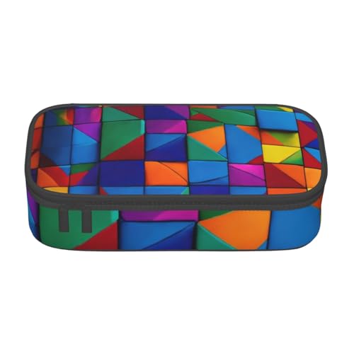 YHBLYKXP Bunte Bürobox mit Ziegelstein-Druck, großes Fassungsvermögen, Schreibwaren-Organizer, Büro-Kosmetiktasche von YHBLYKXP