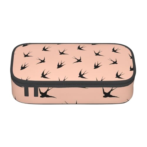 YHBLYKXP Cartoon-Vogel bedruckte große Kapazität Bürobox Schreibwaren Organizer Büro Kosmetiktasche von YHBLYKXP