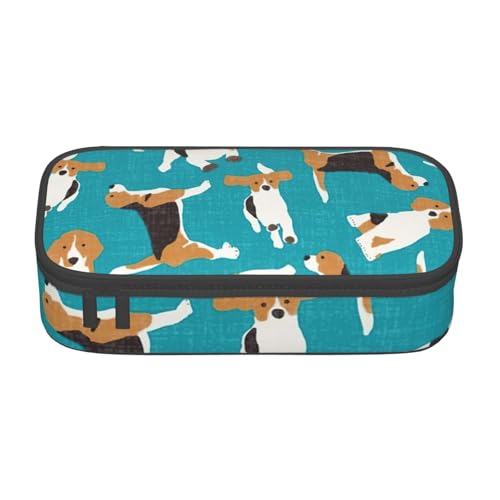 YHBLYKXP Dogs (2) Bedruckte Große Kapazität Bürobox Schreibwaren Organizer Büro Kosmetiktasche Schwarz BD004 von YHBLYKXP