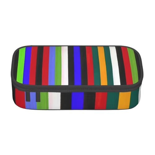 YHBLYKXP Farbige Streifen bedruckte große Kapazität Bürobox Schreibwaren Organizer Büro Kosmetiktasche von YHBLYKXP